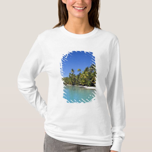 Palmengesäumter Strand Cook Inseln 2 T-Shirt (Vorderseite)