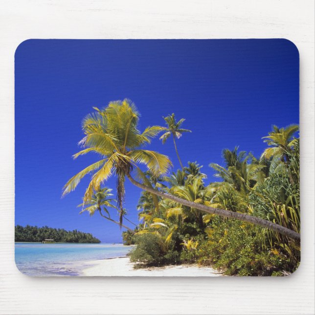 Palmengesäumter Strand Cook Inseln 7 Mousepad (Vorne)