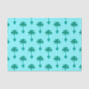 Palmenhain in Türkis und Aqua Seidenpapier