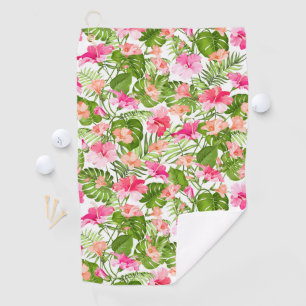 Palmenmonsterie des tropischen Hibiskus Golfhandtuch