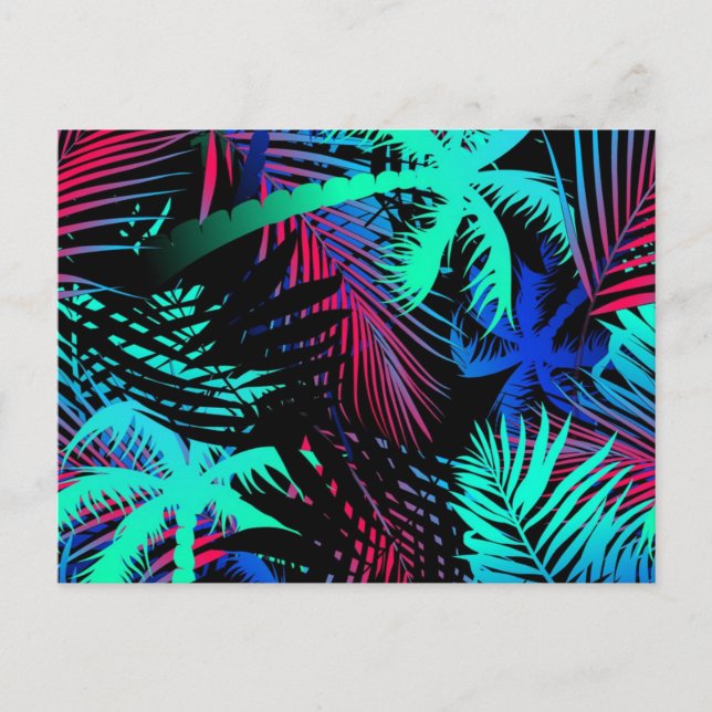 Palmenmuster Postkarte (Vorderseite)