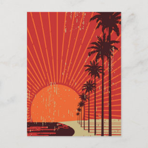 Palmenreihe Postkarte