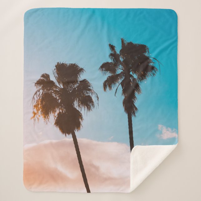 Palmensilhette Sherpadecke (Vorderseite)