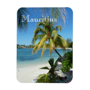 Palmenstrand auf Mauritius Magnet