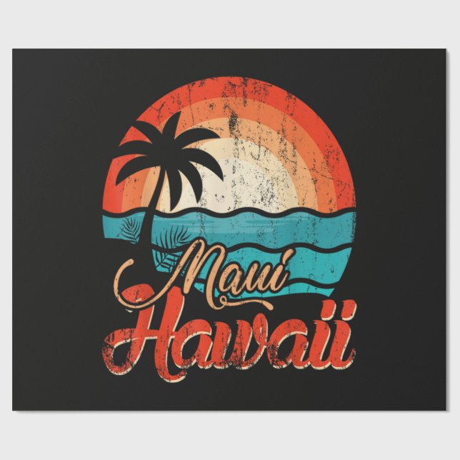 Palmenstrand Hawaii-Strand Geschenkpapier (Flach)
