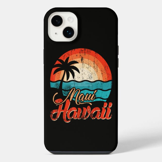 Palmenstrand Hawaii-Strand iPhone 14 Plus Hülle (Rückseite)