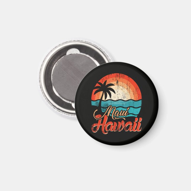 Palmenstrand Hawaii-Strand Magnet (Vorderseite/Rückseite)