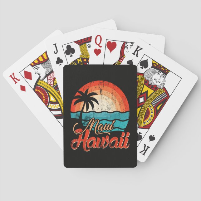 Palmenstrand Hawaii-Strand Spielkarten (Rückseite)