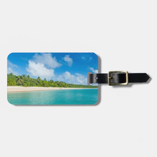 Palmenstrand, Tonga Gepäckanhänger (Vorderseite horizontal)