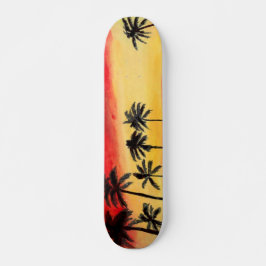 Palmensun-Skateboard-Kunst Kaliforniens tropische Skateboard