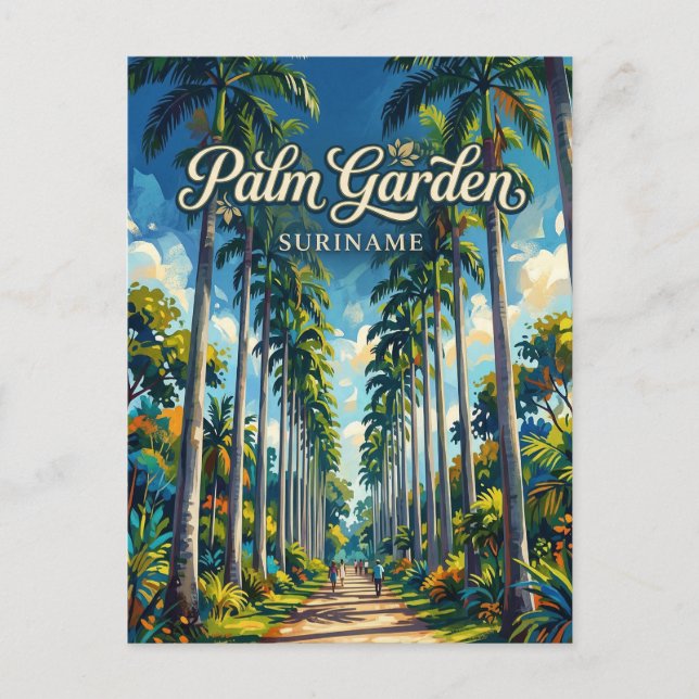 Palmentuin Suriname Postkarte (Vorderseite)
