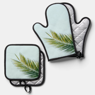 Palmenzweig Ofenhandschuh & Topflappen-Set