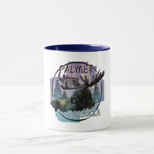 Palmer Alaska rustikale Elche Tasse (Zentrum)