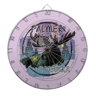 Palmer Alaska rustikale Elchwandplatine Dartscheibe