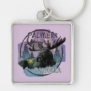 Palmer Alaska rustikaler Schlüsselanhänger