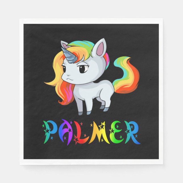 Palmer Einhorn Serviette (Vorderseite)
