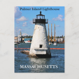 Palmer Island Lighthouse, Massachusetts Postcard#2 Postkarte