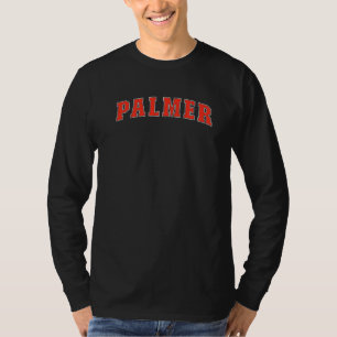 Palmer Texas TX College Stil roter Text Palmer T-Shirt