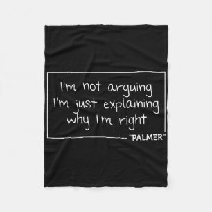 Palmer Zitat Funny Geburtstag Personalisierter Nam Fleecedecke