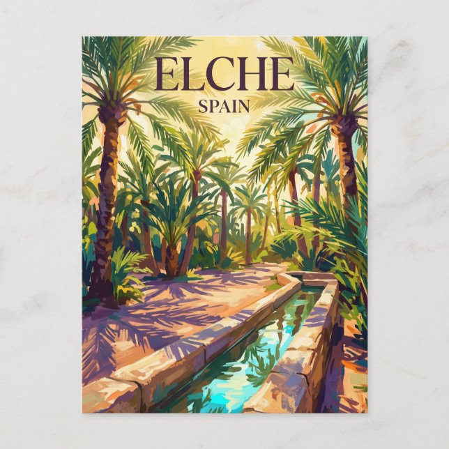 Palmeral von Elche Spanien Postkarte (Vorderseite)