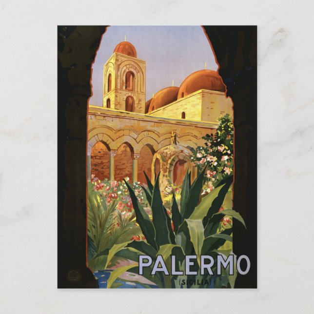 Palmero, Italie Carte postale rétro Vintage (Devant)