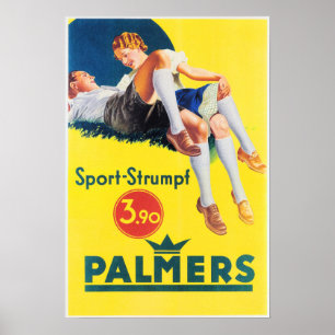 PALMERS Sport-Strumpf Strumpf Socks Retro Deutsch Poster