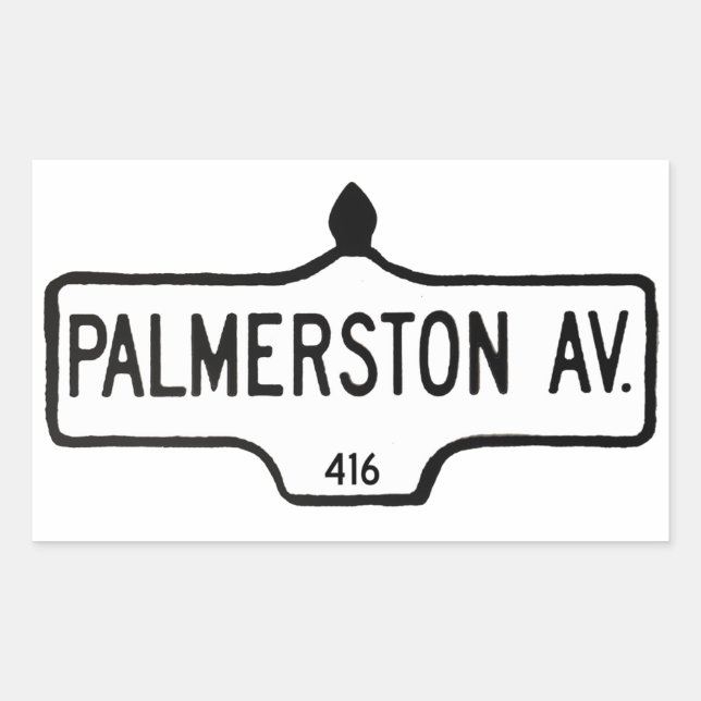 Palmerston Avenue Rechteckiger Aufkleber (Vorderseite)
