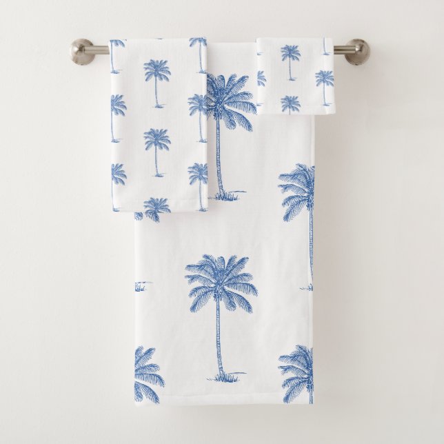 Palmetto-Bäume am Meer Badhandtuch Set (Insitu)