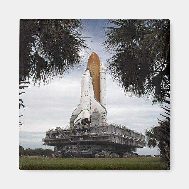 Palmetto Bäume Rahmen Raum Shuttleservice Endeavor Magnet (Vorne)