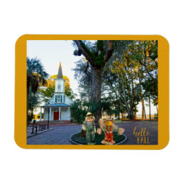 Palmetto Bluff Chapel Bluffton SC Fall Scarecrows Magnet