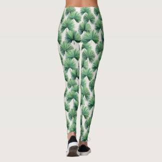 Palmetto Fan Palm Tree Blätter Botanical Tropical Leggings
