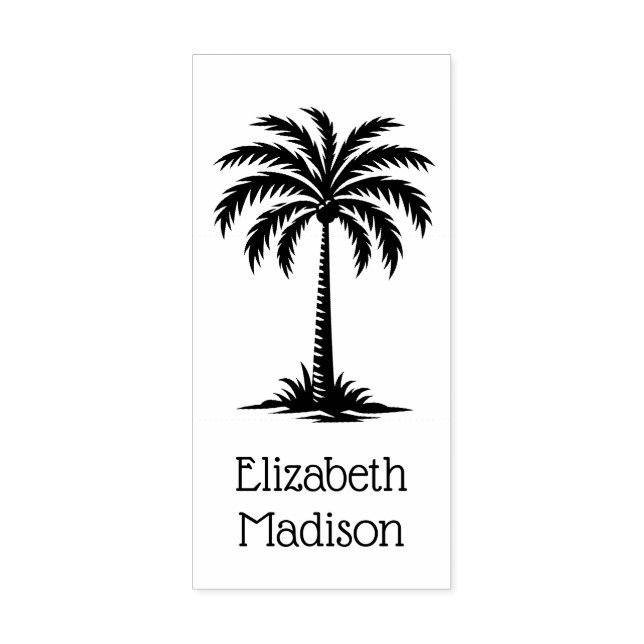 Palmetto Palm Tree Personalisiert Gummistempel (Prägung)