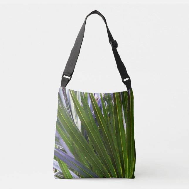 Palmetto Tropicale Tragetaschen Mit Langen Trägern (Vorderseite)