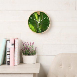 Palmetto und die leaf Wall Uhr