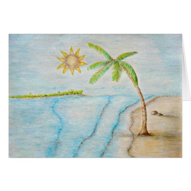 palmier et plage (Devant horizontal)