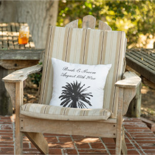 Palmier noir extérieur plage mariage coussins