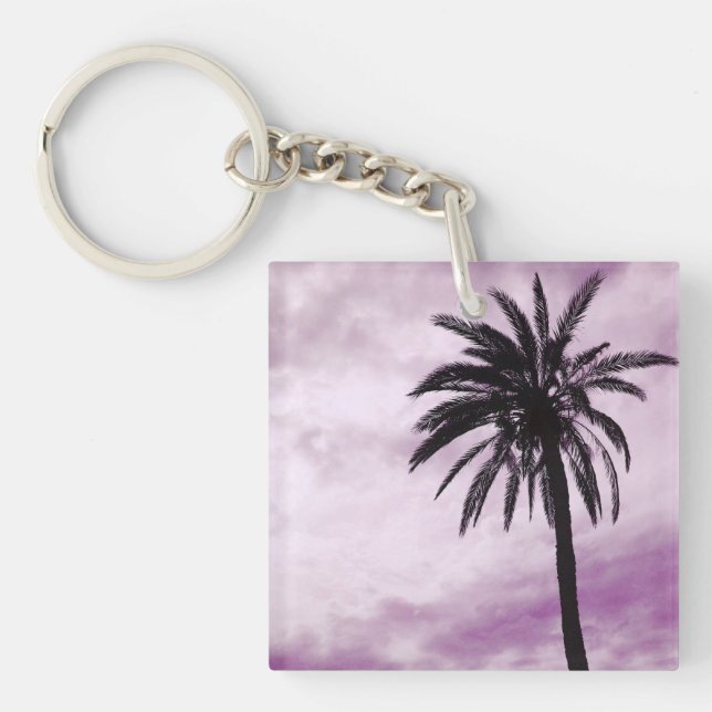 Palmier rose anneau de clé photo tropicale (Devant)