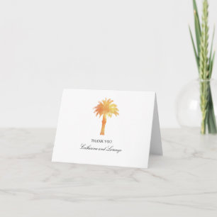 Palmier serein aquarelle   Merci