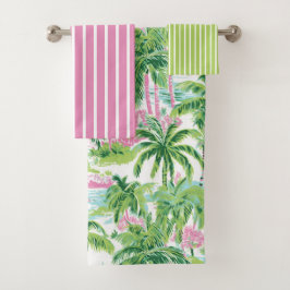 Palmier tropical rose et vert de Preppy
