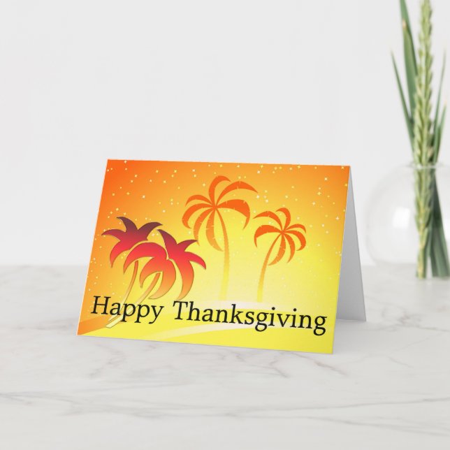 Palmiers :: Carte Bon thanksgiving (Devant)