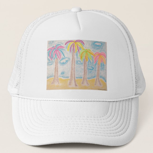 Palmiers colorés casquette (Devant)
