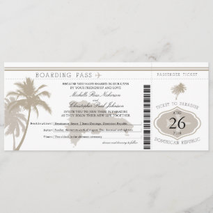 Palmiers de carte d'embarquement de la République