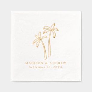 Palmiers Dessinés à la Main pour Mariage Moderne