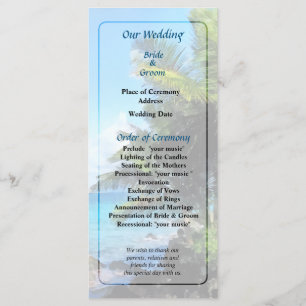 Palmiers et Plage Programme de Mariage St. Thomas