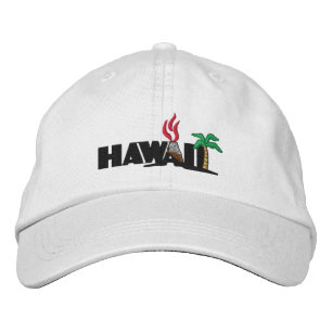 Palmiers hawaïens et volcans Casquettes brodés