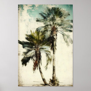 Palmiers, Poster d'art mural tropical
