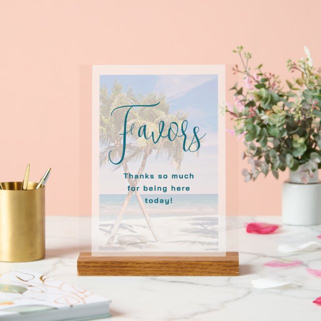 Palmiers Réception De Mariage Tropicale Faveurs (Mariage)