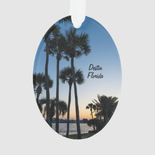 Palmiers Sunrise Destin Floride Oval Ornament