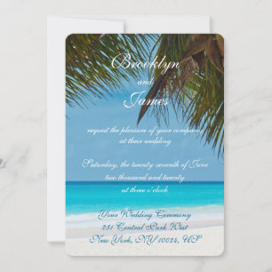Palmiers Sur Plage Invitations De Mariage