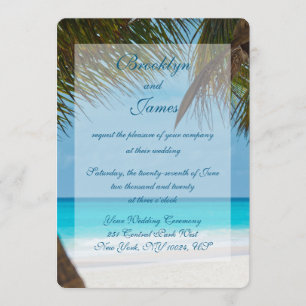 Palmiers Sur Plage Invitations De Mariage